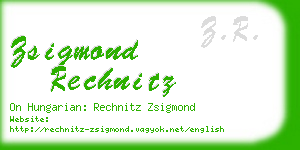 zsigmond rechnitz business card